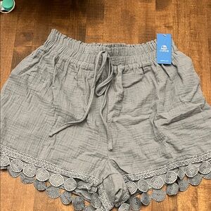 Cupshe Gray High Waist Women Shorts